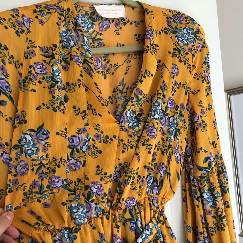 Bronx and Banco Hannah mini dress - yellow purple - Picture 3 of 7